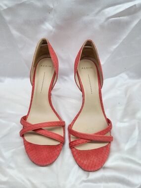 AERIN Coral Strappy Leather Sandals
